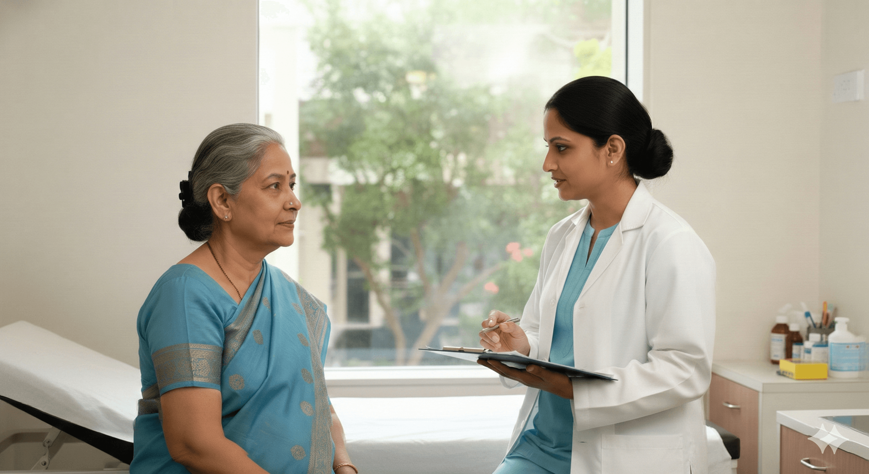 Doctor providing healthcare